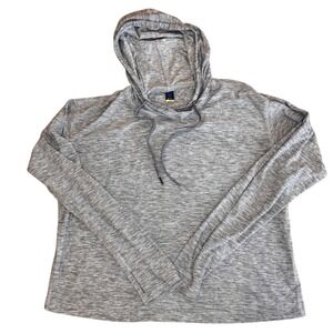 Supersoft Breathe On Go-Dry Hoodie Athletic Workout Gray‎ Hoodie Top Women's M